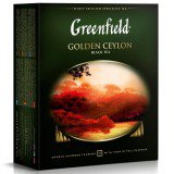 Чай черный Greenfield Golden Ceylon пакетированный 100 пакетиков в упаковке